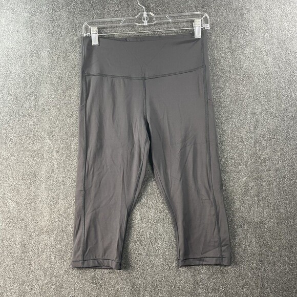 Athleta Leggings Women's Medium Petite Ultimate Stash Black Mid Rise EUC - Picture 1 of 7